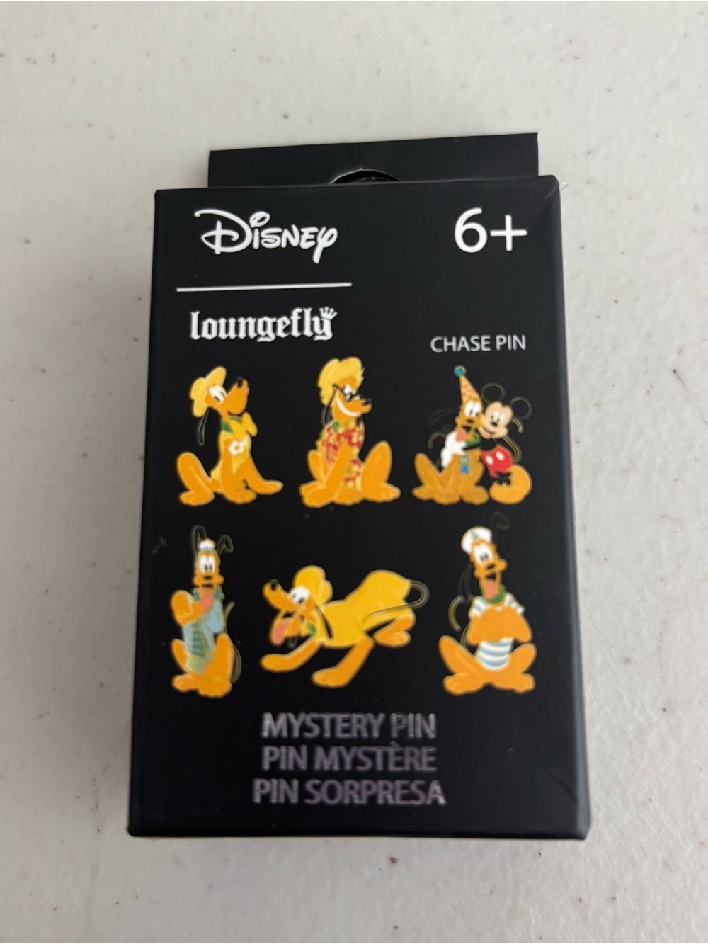 Disney Mystery Pin Packaging - Black with White Logo